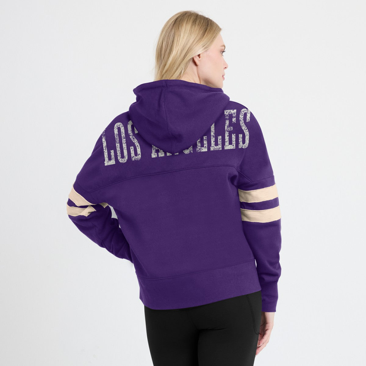 Fanatics Los Angeles Lakers Women's Bold Move Dolman V-Neck High Hip Hoodie Purple