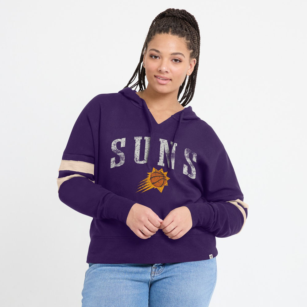Fanatics Phoenix Suns Women's Bold Move Dolman V-Neck High Hip Hoodie Purple