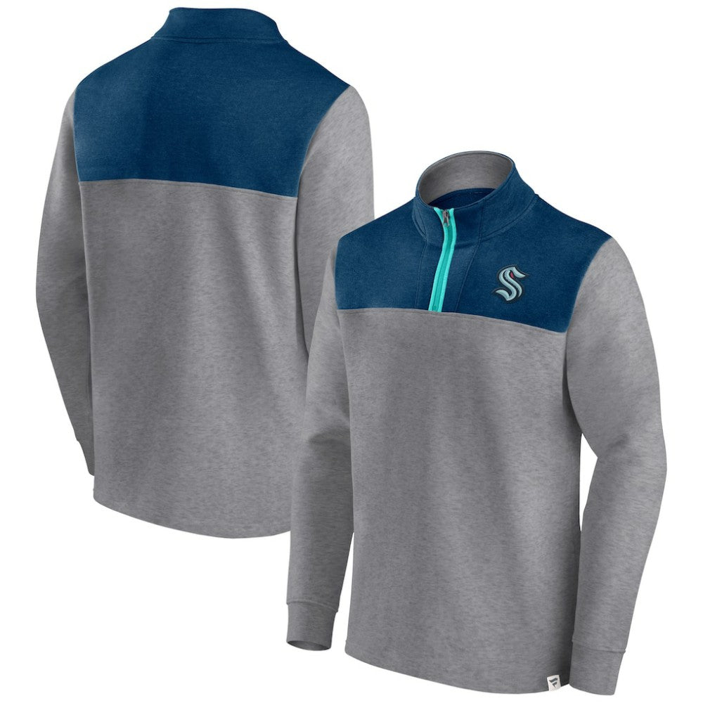Seattle Kraken Fanatics Launch It Quarter-Zip Jacket - Heather Gray | Fanatics near me