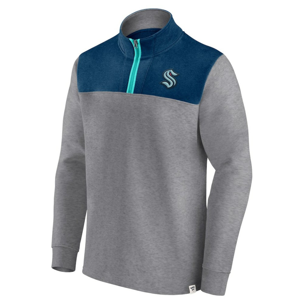 Seattle Kraken Fanatics Launch It Quarter-Zip Jacket - Heather Gray | Fanatics near me