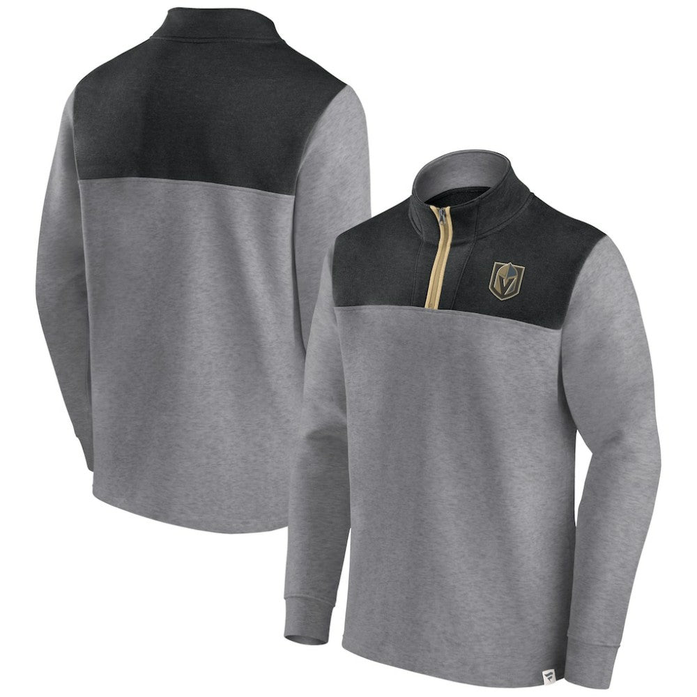 Vegas Golden Knights Fanatics Launch It Quarter-Zip Jacket - Heather Gray | Fanatics Clearance