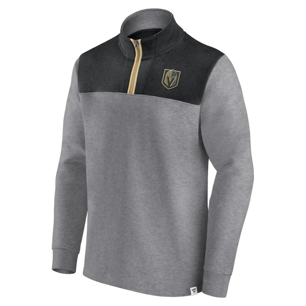 Vegas Golden Knights Fanatics Launch It Quarter-Zip Jacket - Heather Gray | Fanatics Clearance