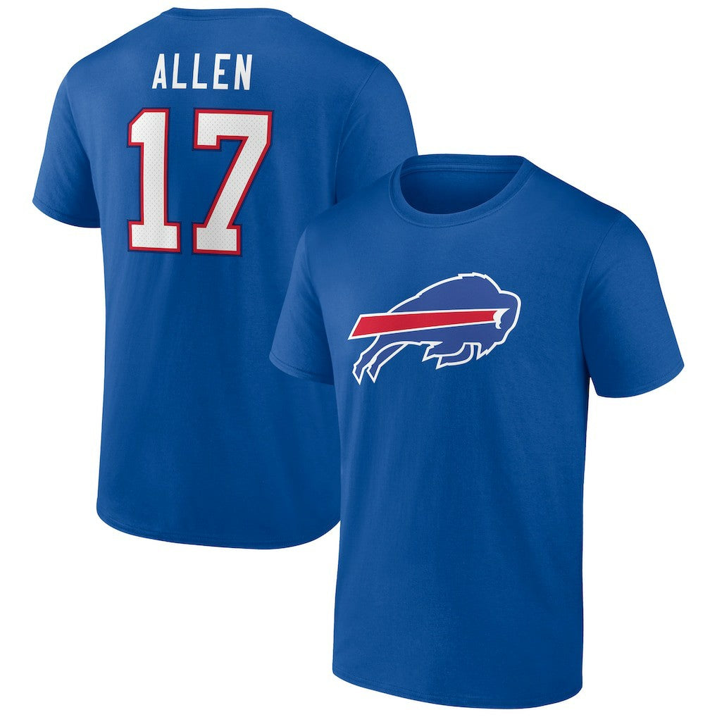 Josh Allen Buffalo Bills Icon Player Name & Number T-Shirt - Royal - NFL