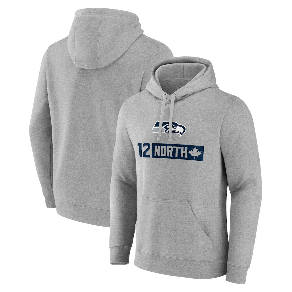 Seattle Seahawks 12 North Pullover Hoodie - Gray - NFL