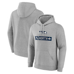Seattle Seahawks 12 North Pullover Hoodie - Gray - NFL