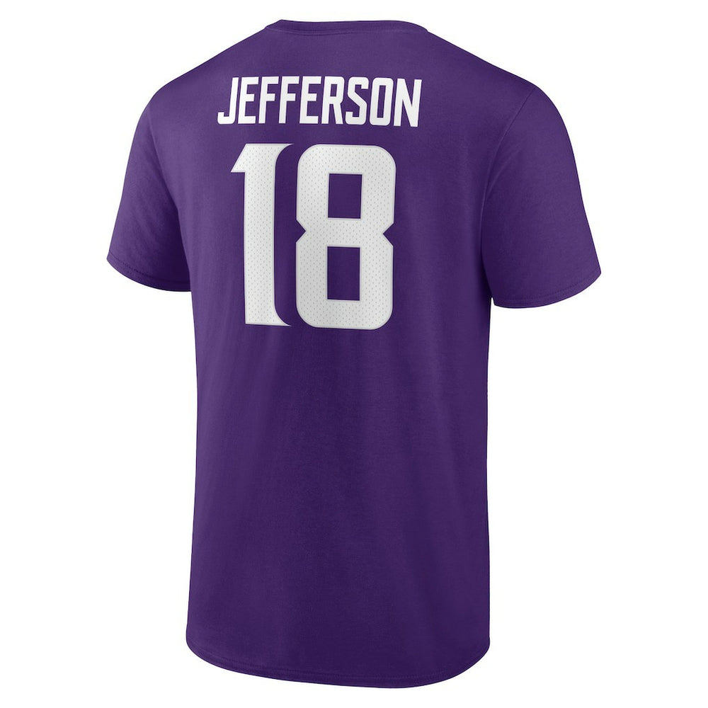 Justin Jefferson Minnesota Vikings Icon Player Name & Number T-Shirt - Purple - NFL