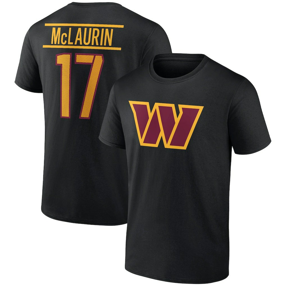 Terry McLaurin Washington Commanders Icon Player Name & Number T-Shirt - Black - NFL