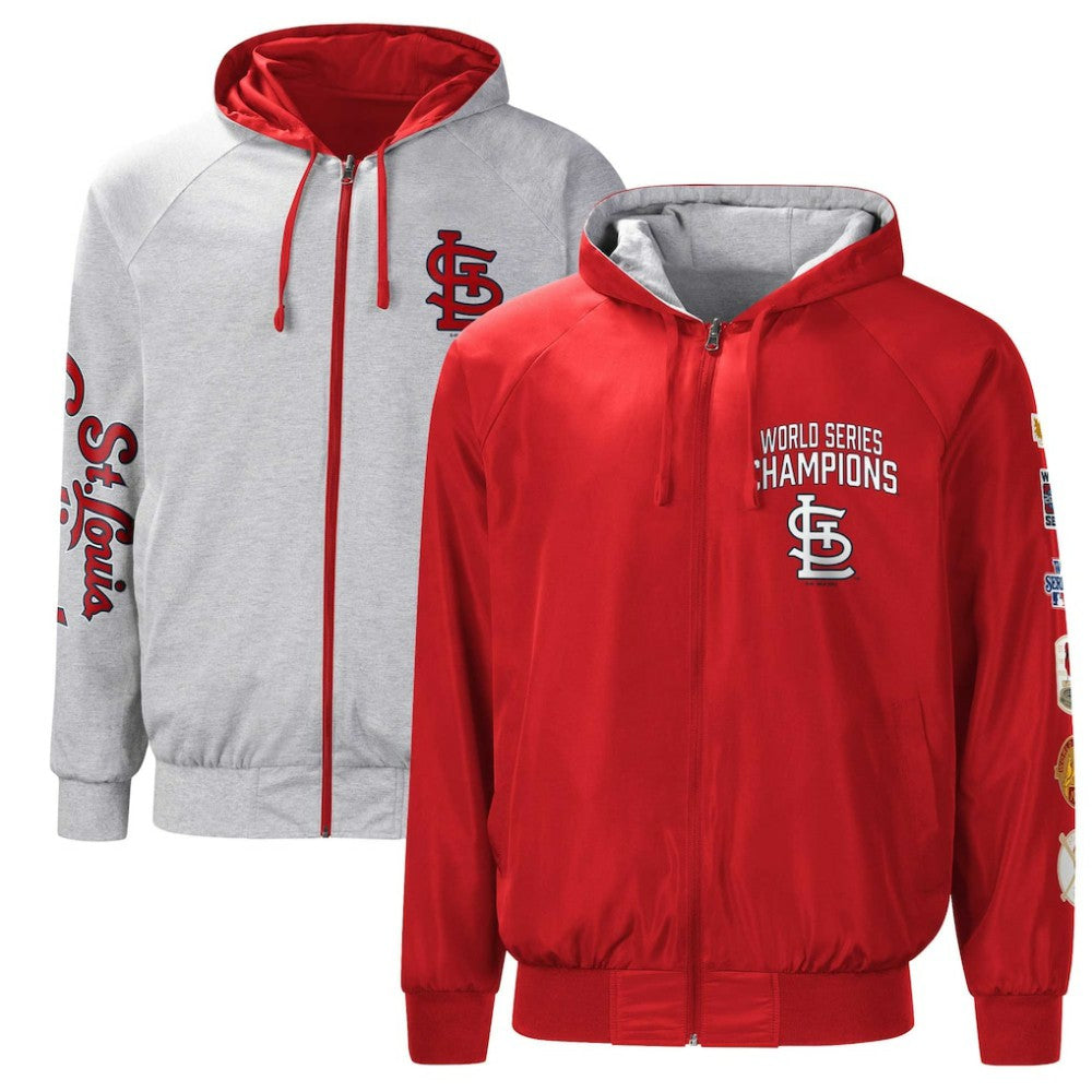 St. Louis Cardinals G-III Sports by Carl Banks Southpaw Reversible Raglan Hoodie Full-Zip Jacket Outlet