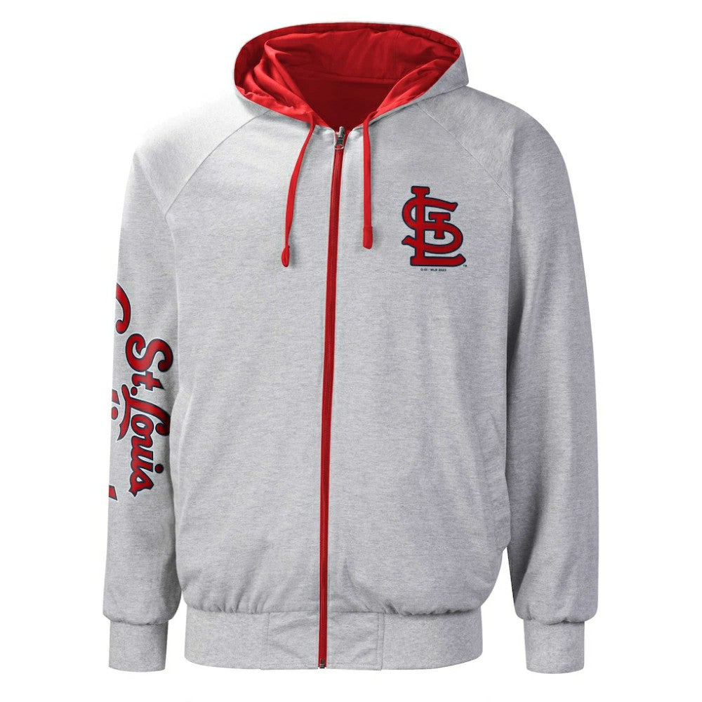 St. Louis Cardinals G-III Sports by Carl Banks Southpaw Reversible Raglan Hoodie Full-Zip Jacket Outlet