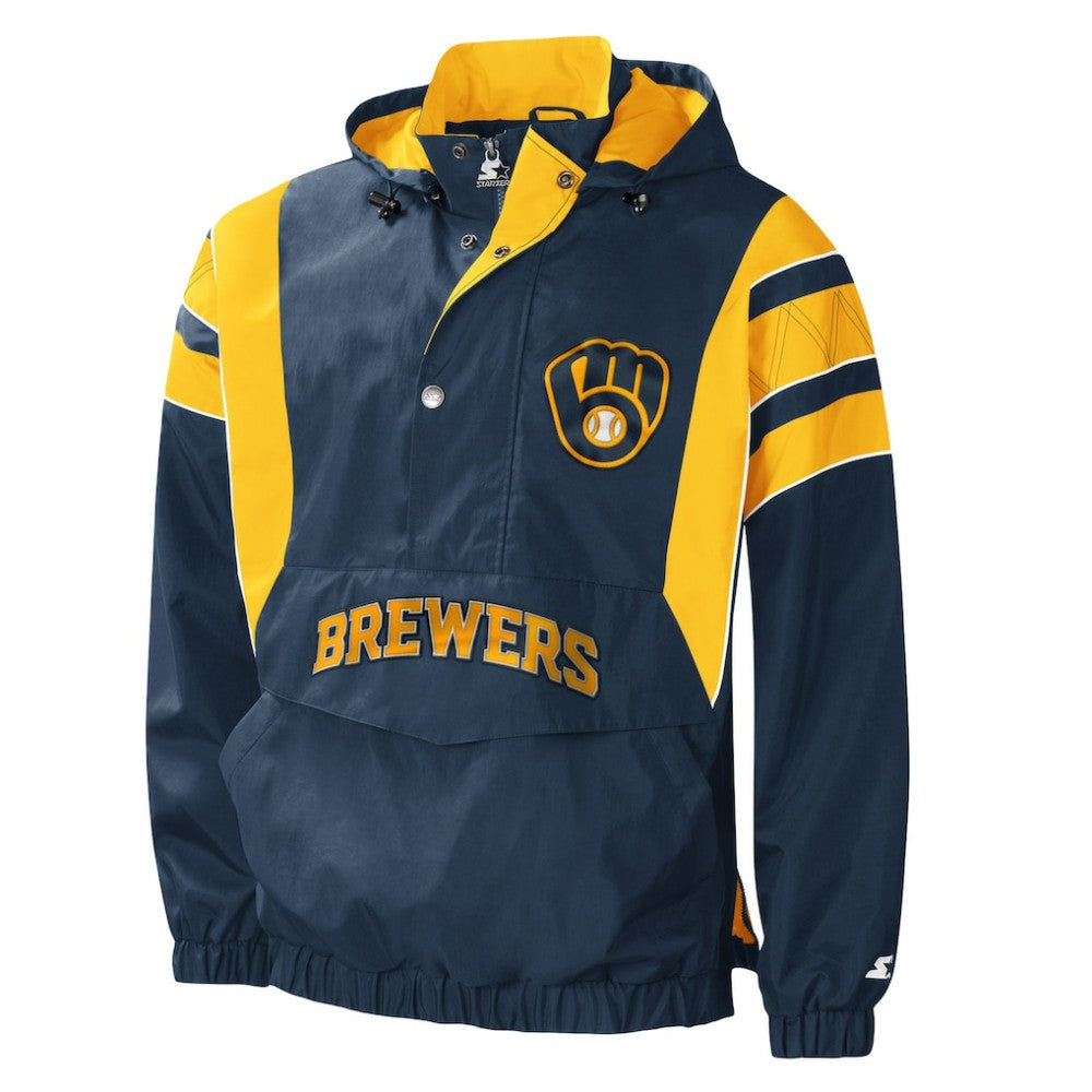 Milwaukee Brewers Starter Impact Hoodie Half-Zip Jacket Sale