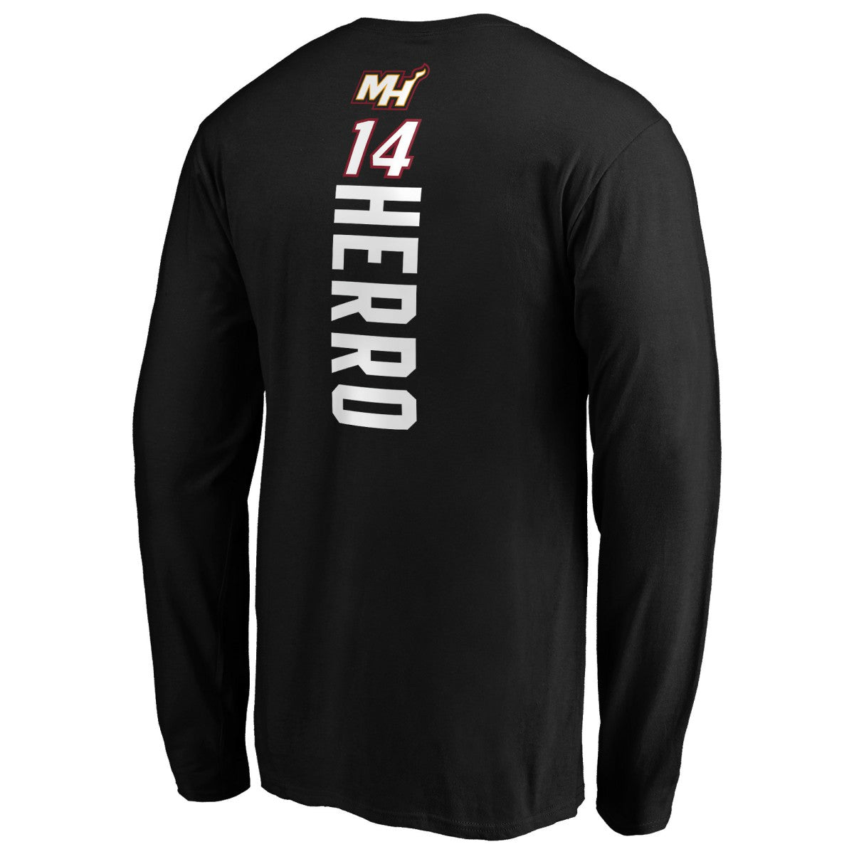 Tyler Herro Miami Heat Playmaker Team Name & Number Long Sleeve T-Shirt Black