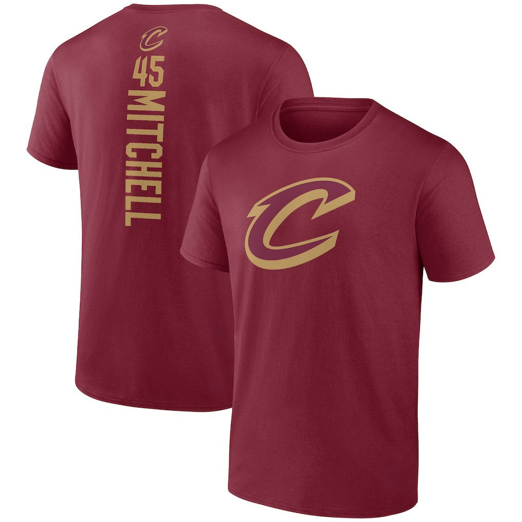 Donovan Mitchell Cleveland Cavaliers Playmaker Team Name & Number T-Shirt Wine