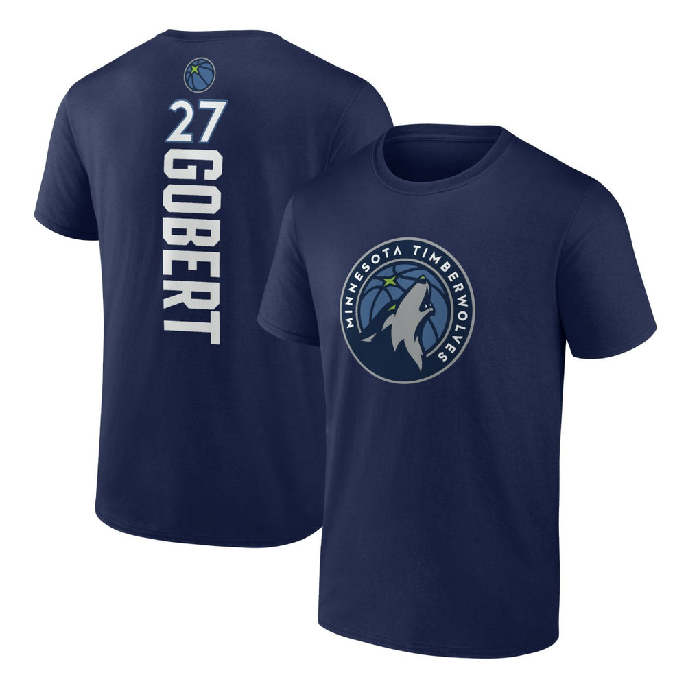 Rudy Gobert Minnesota Timberwolves Playmaker Team Name & Number T-Shirt Navy