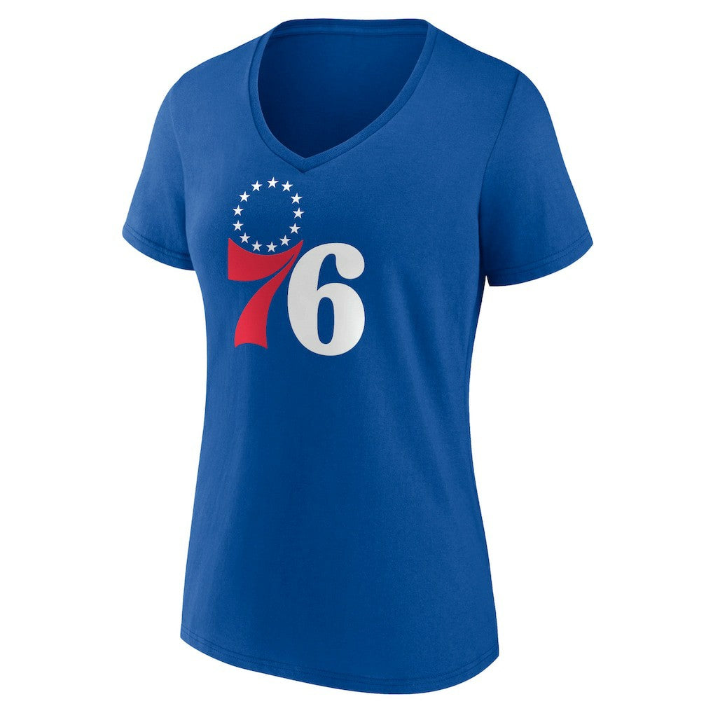 Tyrese Maxey Philadelphia 76ers Women's Playmaker Team Name & Number V-Neck T-Shirt Royal