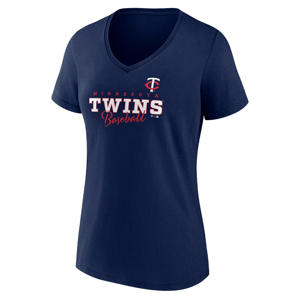 Minnesota Twins Women's Back In Business V-Neck T-Shirt Sale