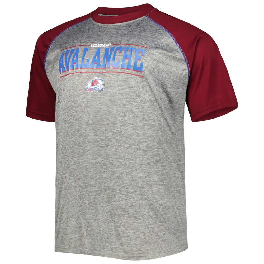 Nathan MacKinnon Colorado Avalanche Fanatics Big & Tall Contrast Raglan Name & Number T-Shirt - Heather Gray/Burgundy | Fanatics sale