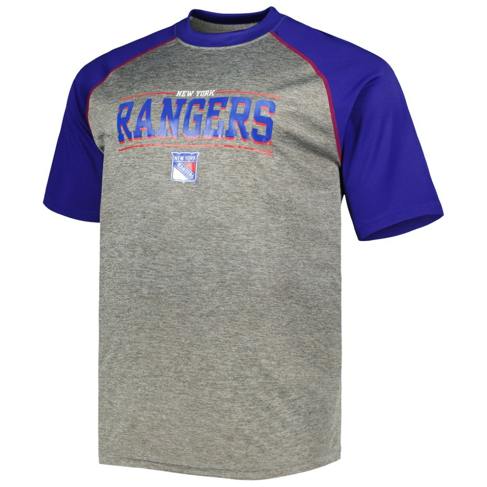Mika Zibanejad New York Rangers Fanatics Big & Tall Contrast Raglan Name & Number T-Shirt - Heather Gray/Blue | Fanatics discount
