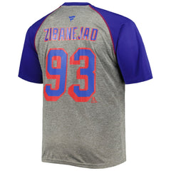 Mika Zibanejad New York Rangers Fanatics Big & Tall Contrast Raglan Name & Number T-Shirt - Heather Gray/Blue | Fanatics discount