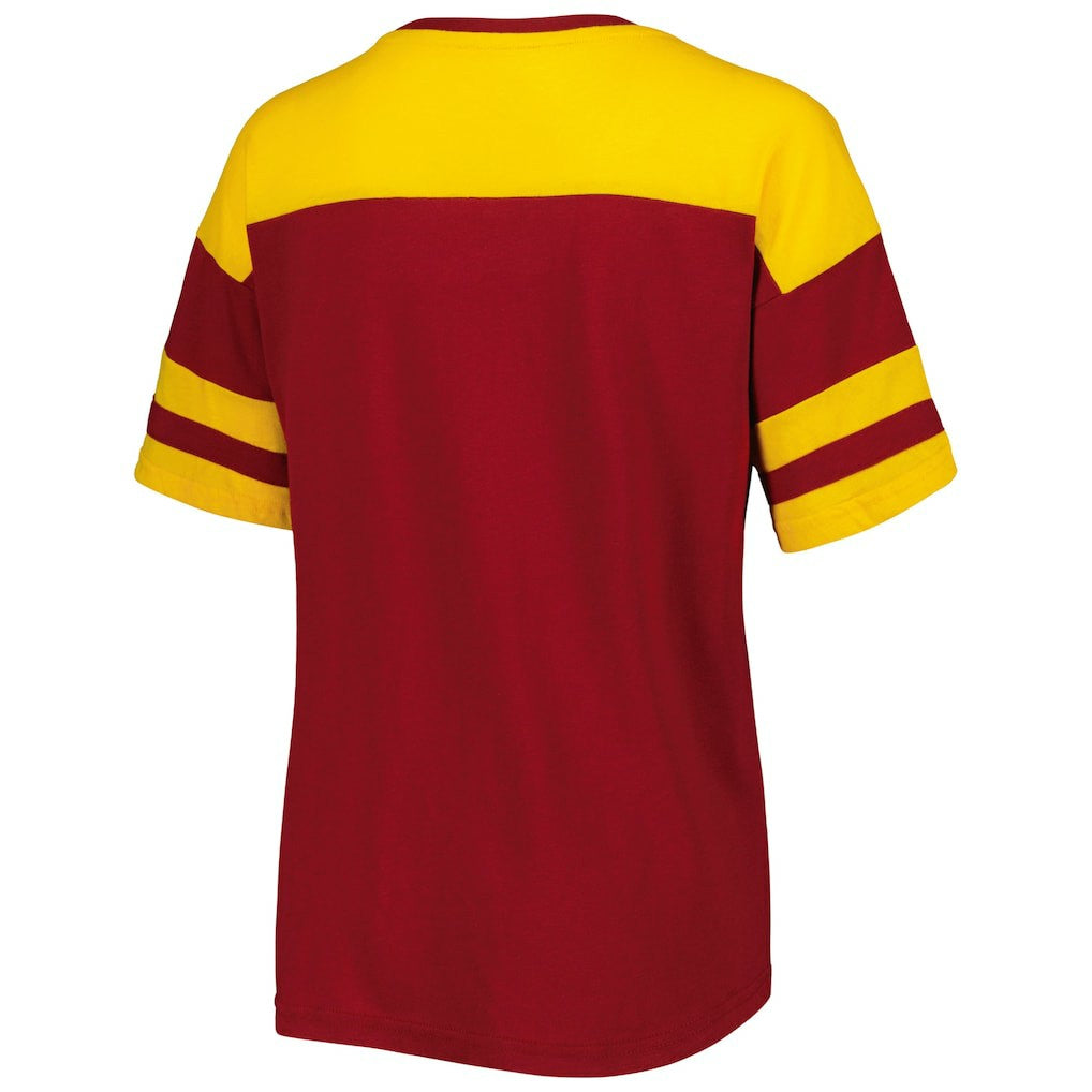 Washington Commanders G-III 4Her by Carl Banks Women's Play the Ball T-Shirt - Burgundy/Gold - NFL