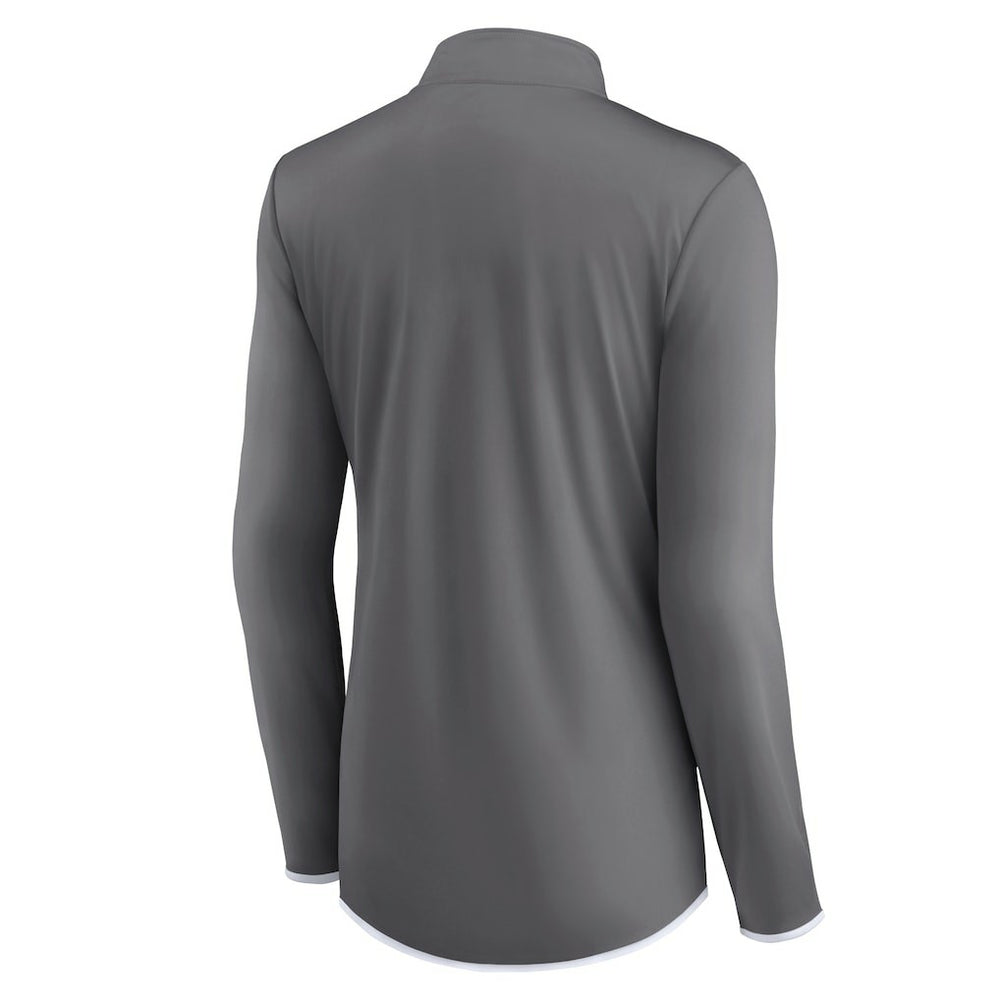 Dallas Cowboys Women's Corner Long Sleeve 1/4 Zip Top - Gray - Fanatics