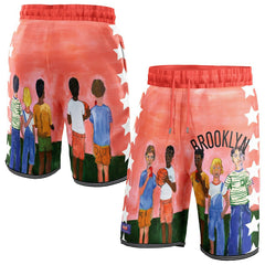 Fanatics Brooklyn Nets NBA & KidSuper Studios Unisex Hometown Shorts Black