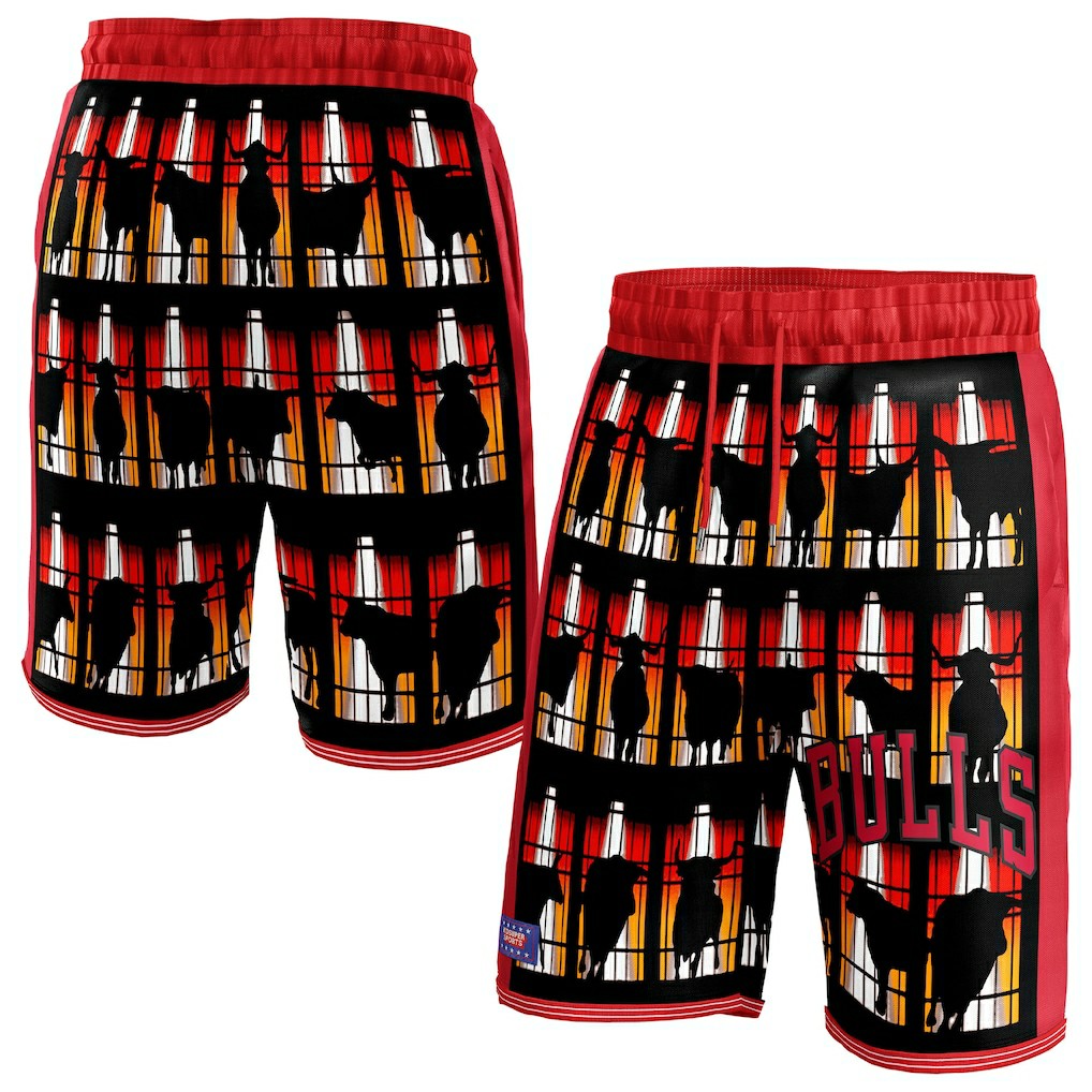 Fanatics Chicago Bulls NBA & KidSuper Studios Unisex Hometown Shorts Red