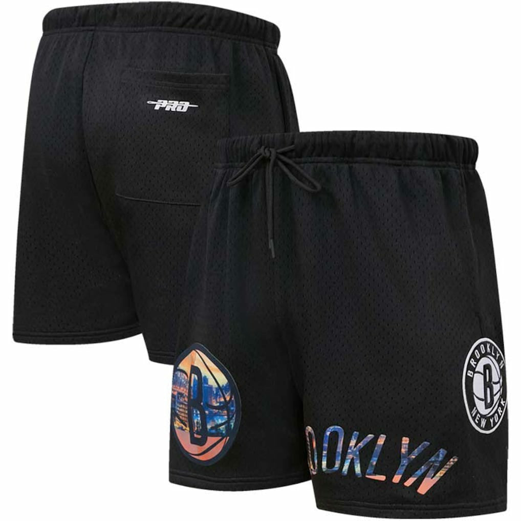 Brooklyn Nets Pro Standard City Scape Mesh Shorts Black