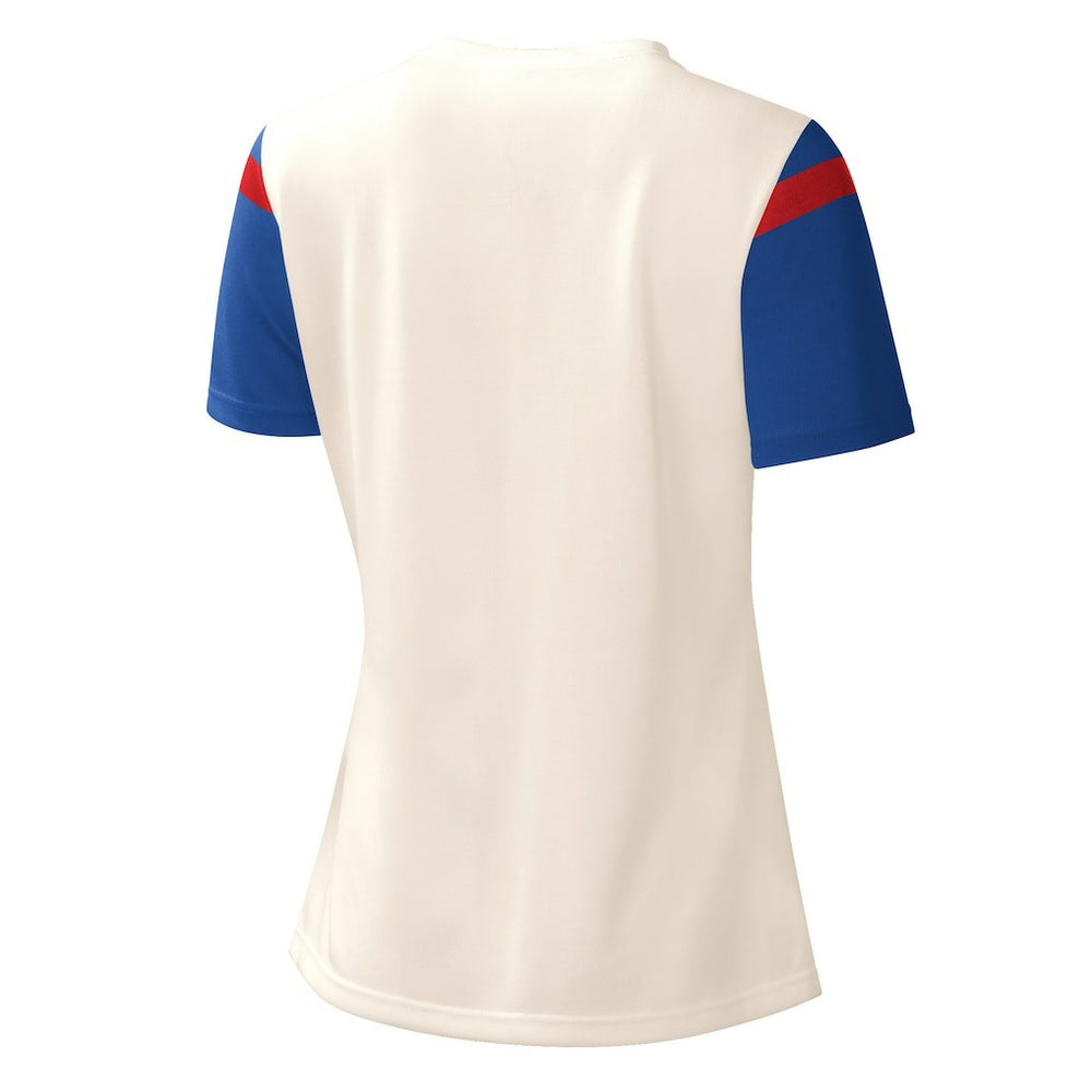 New England Patriots Starter Women's Kick Start V-Neck T-Shirt - Cream - NFL