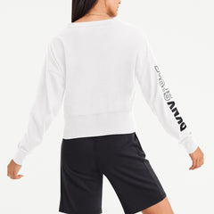 Las Vegas Raiders DKNY Sport Women's Lily V-Neck Pullover Sweatshirt - White - NFL