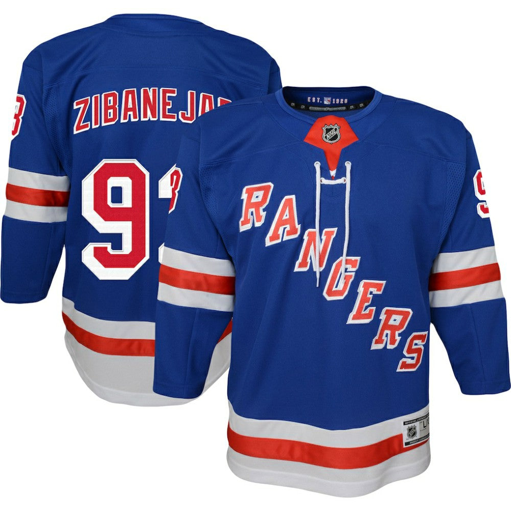 Mika Zibanejad New York Rangers Youth Home Premier Player Jersey - Blue | NHL Clearance