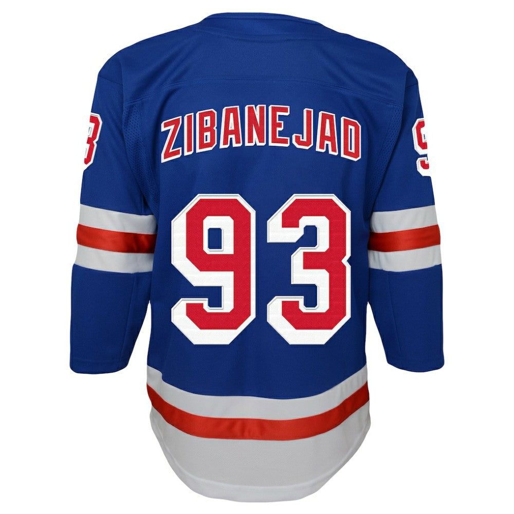 Mika Zibanejad New York Rangers Youth Home Premier Player Jersey - Blue | NHL Clearance