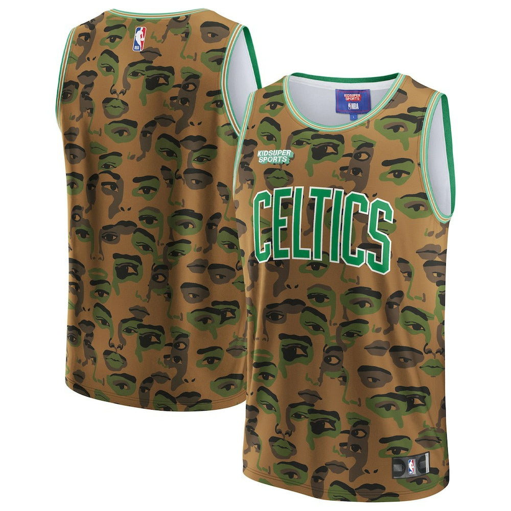 Fanatics Boston Celtics NBA & KidSuper Studios Unisex Hometown Jersey Brown
