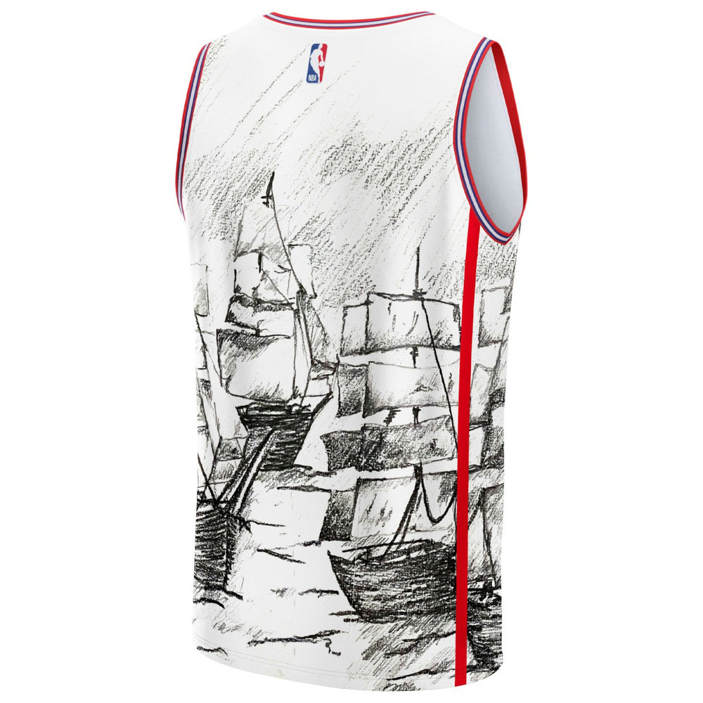Fanatics LA Clippers NBA & KidSuper Studios Unisex Hometown Jersey Gray