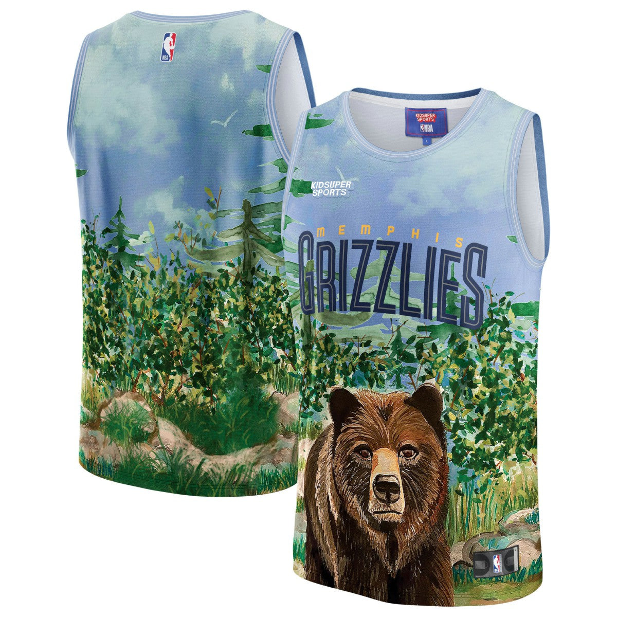 Fanatics Memphis Grizzlies NBA & KidSuper Studios Unisex Hometown Jersey Teal