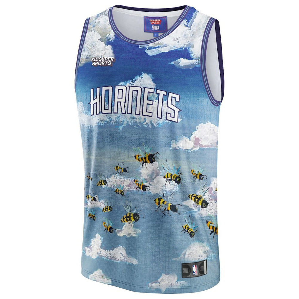 Fanatics Charlotte Hornets NBA & KidSuper Studios Unisex Hometown Jersey Blue