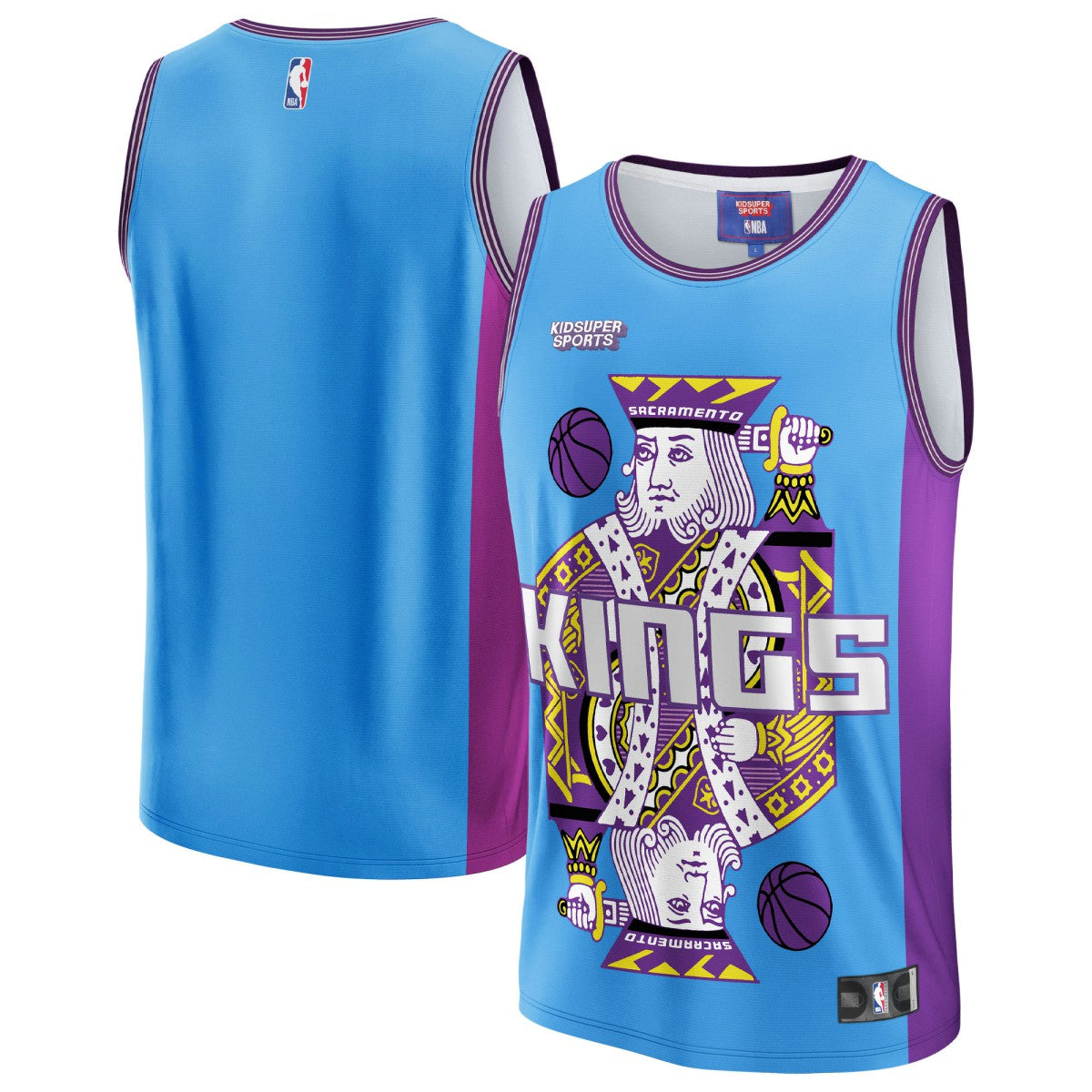 Fanatics Sacramento Kings NBA & KidSuper Studios Unisex Hometown Jersey Blue