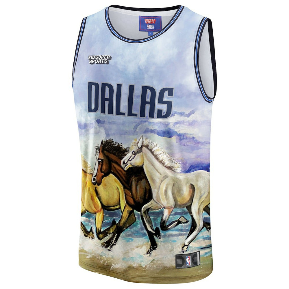 Fanatics Dallas Mavericks NBA & KidSuper Studios Unisex Hometown Jersey Blue