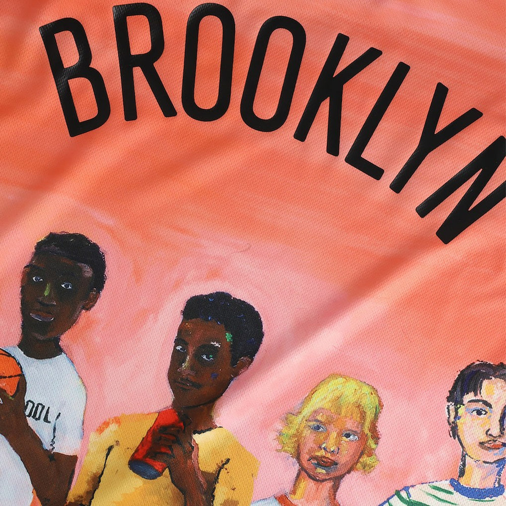 Fanatics Brooklyn Nets NBA & KidSuper Studios Unisex Hometown Jersey Coral