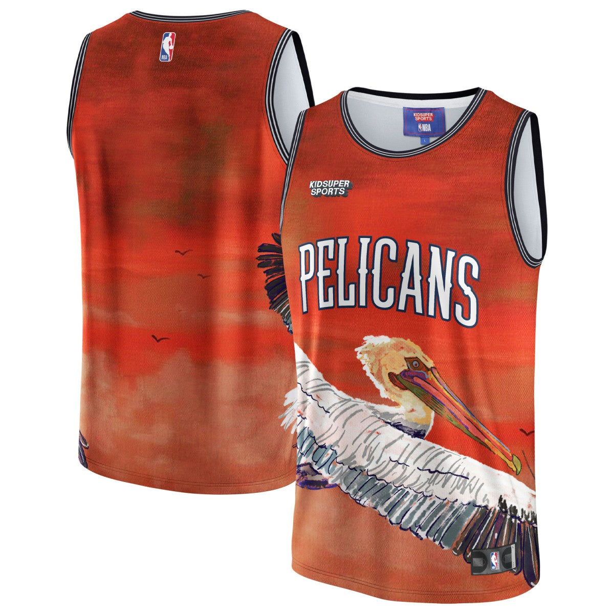 Fanatics New Orleans Pelicans NBA & KidSuper Studios Unisex Hometown Jersey Red