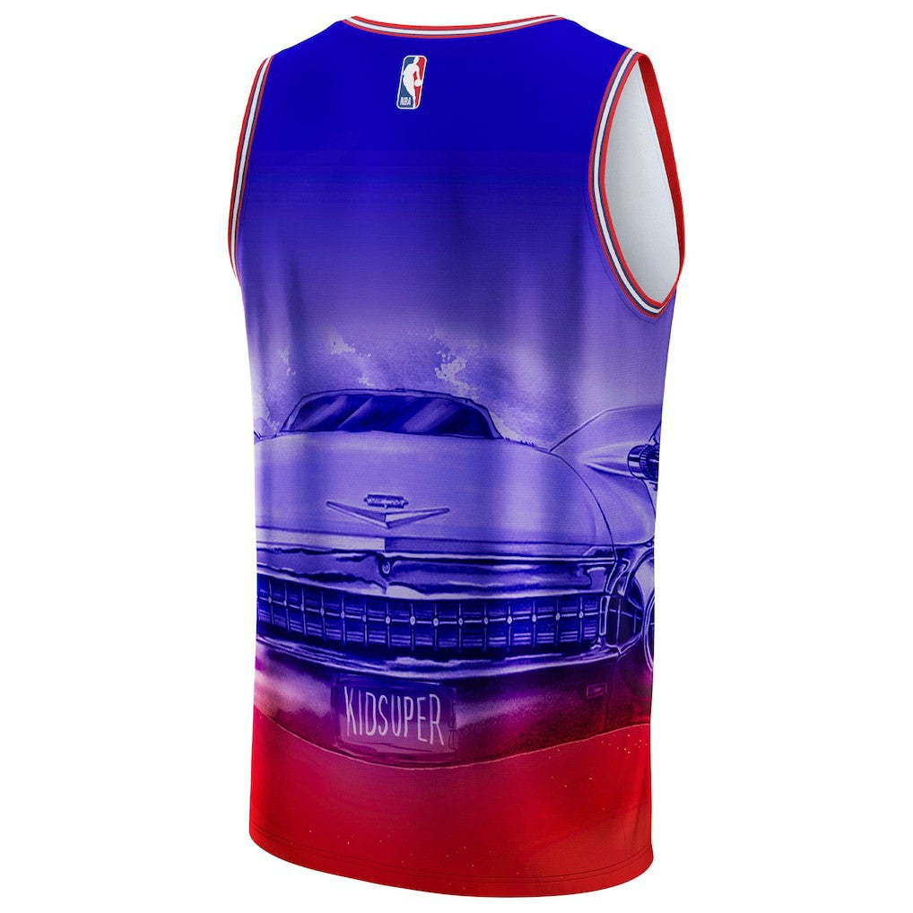 Fanatics Detroit Pistons NBA & KidSuper Studios Unisex Hometown Jersey Red