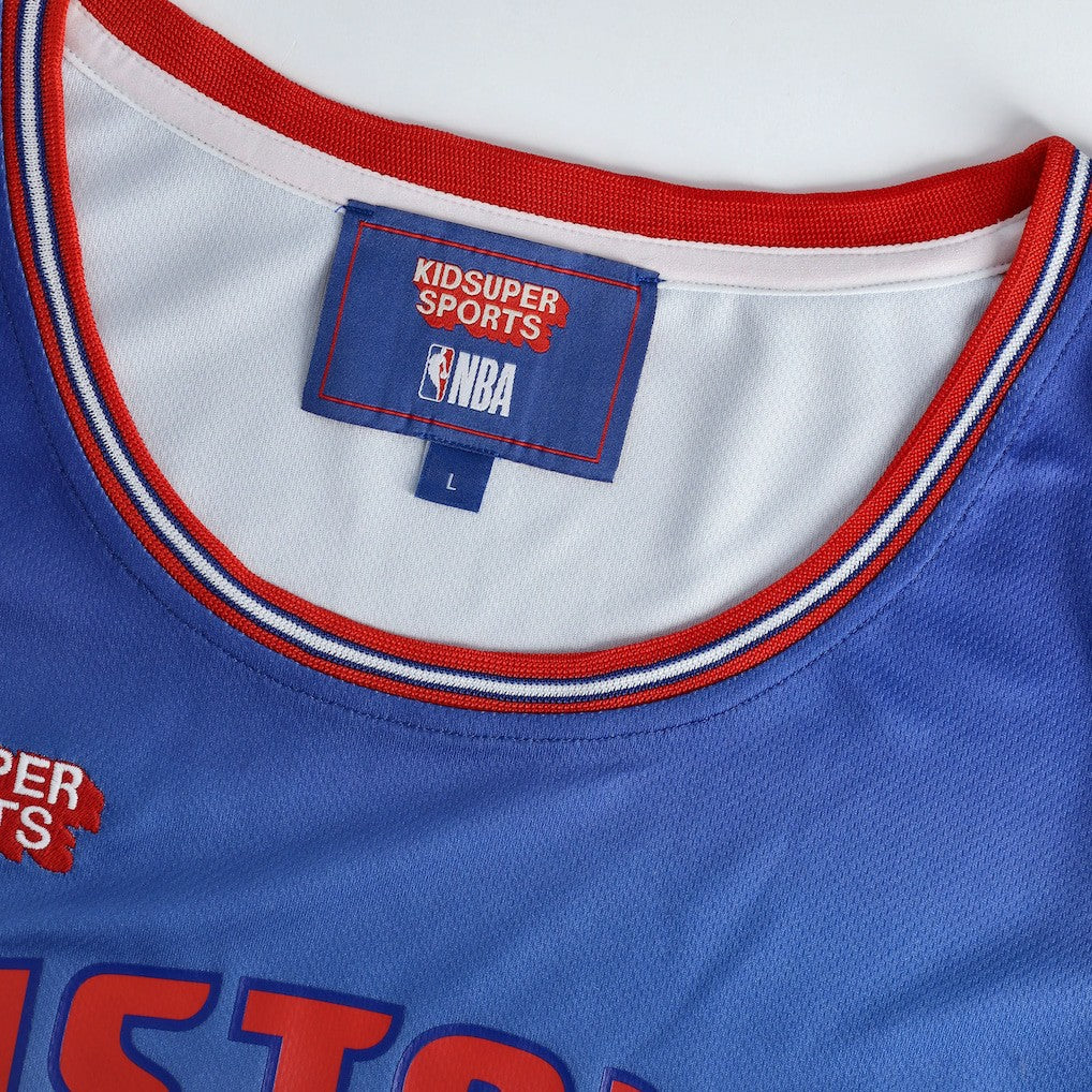 Fanatics Detroit Pistons NBA & KidSuper Studios Unisex Hometown Jersey Red