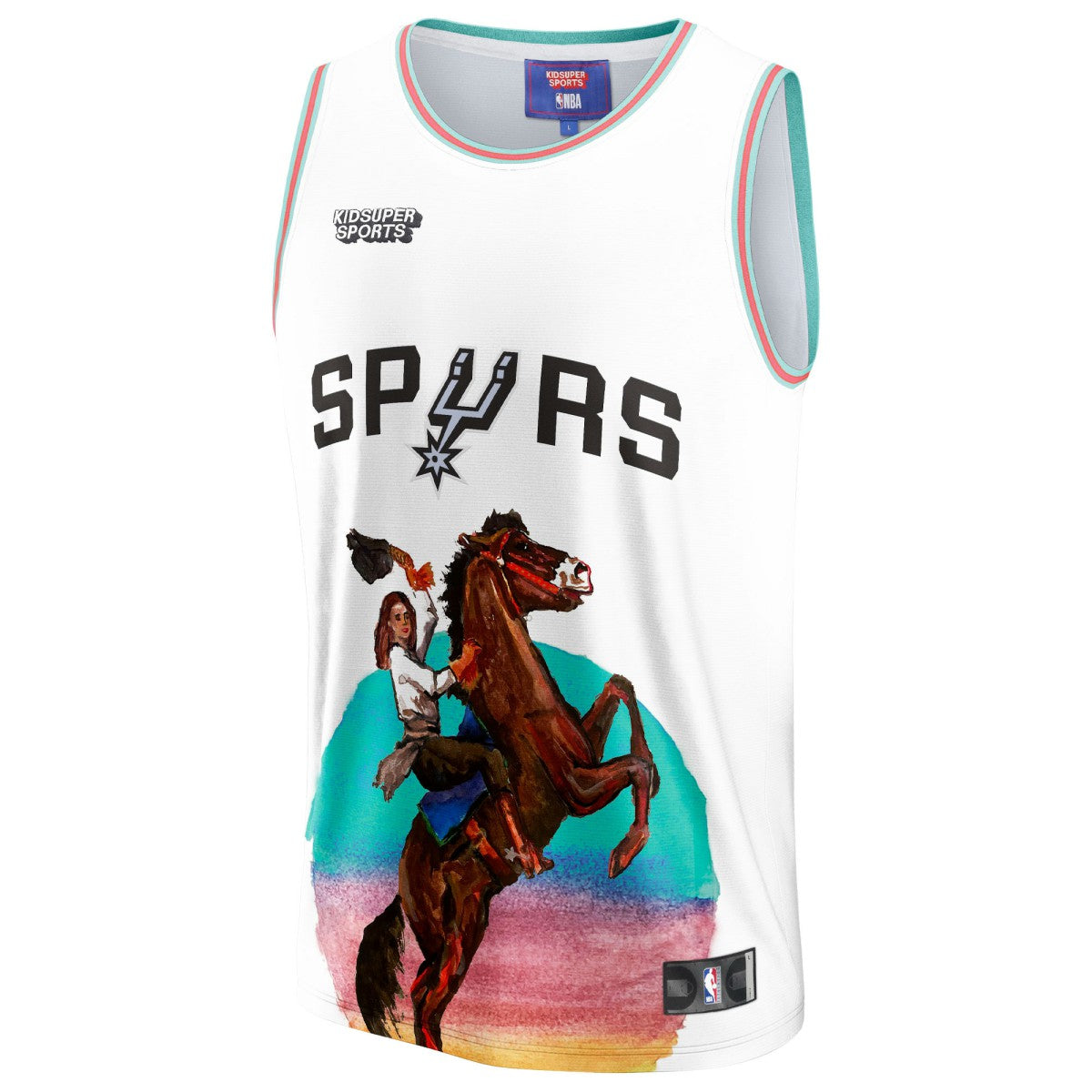 Fanatics San Antonio Spurs NBA & KidSuper Studios Unisex Hometown Jersey White