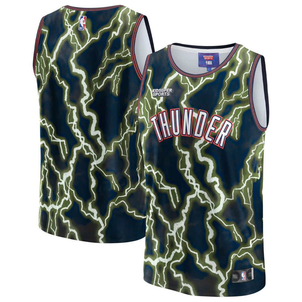 Fanatics Oklahoma City Thunder NBA & KidSuper Studios Unisex Hometown Jersey Black