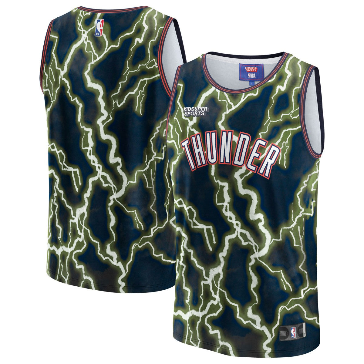 Fanatics Oklahoma City Thunder NBA & KidSuper Studios Unisex Hometown Jersey Black