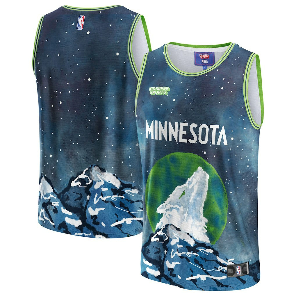 Fanatics Minnesota Timberwolves NBA & KidSuper Studios Unisex Hometown Jersey Blue