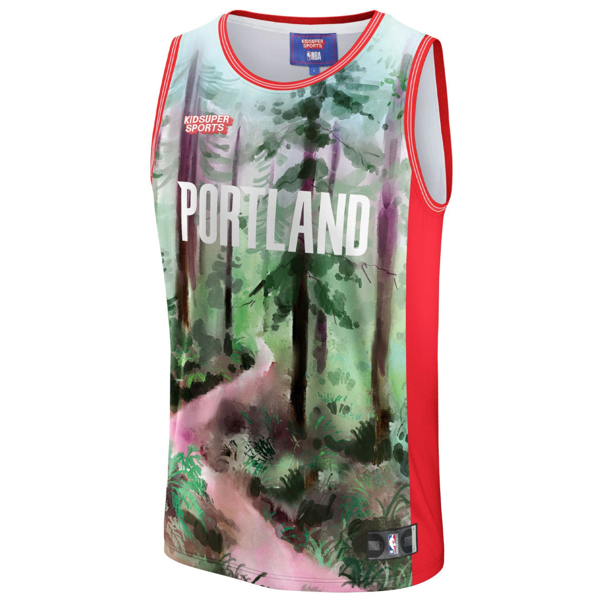 Fanatics Portland Trail Blazers NBA & KidSuper Studios Unisex Hometown Jersey Green