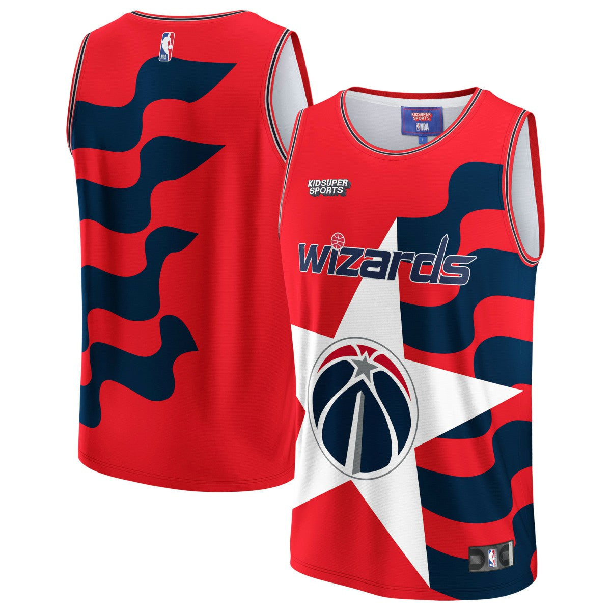 Fanatics Washington Wizards NBA & KidSuper Studios Unisex Hometown Jersey Red