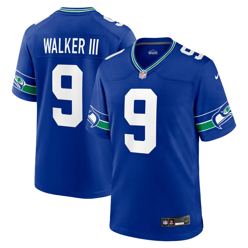 Kenneth Walker III Seattle Seahawks Throwback Player Game Jersey - Royal - Nike