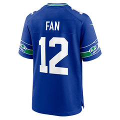 12s Seattle Seahawks Throwback Player Game Jersey - Royal - Nike