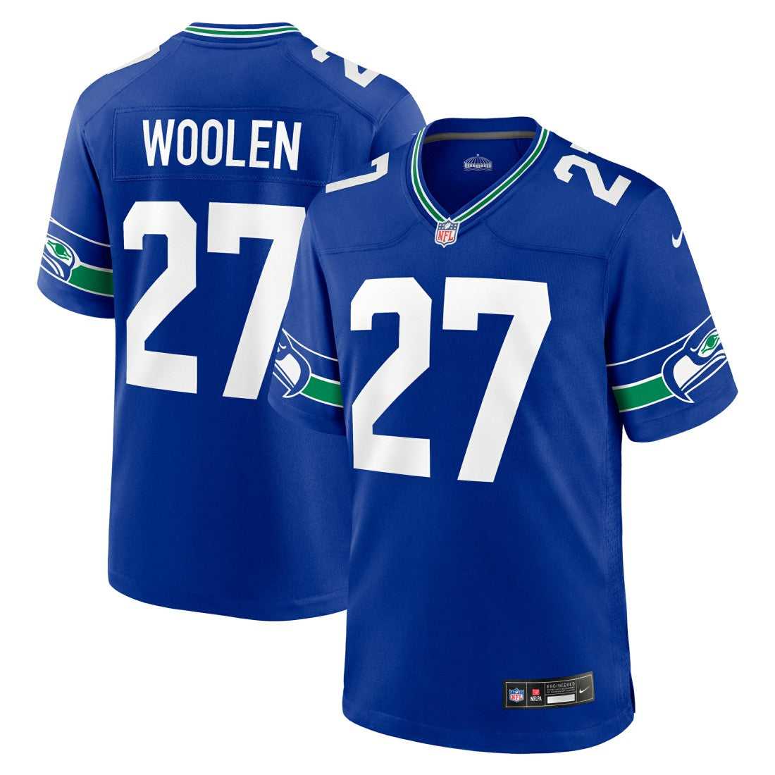 Tariq Woolen Seattle Seahawks Throwback Player Game Jersey - Royal - Nike